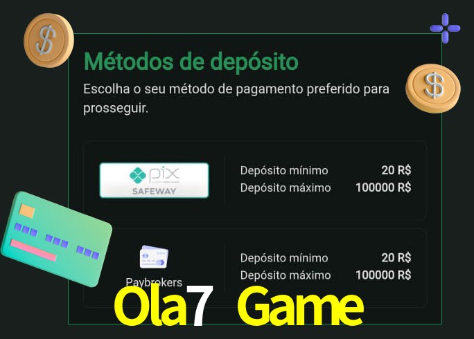 O cassino Ola7 Game oferece uma grande variedade de métodos de pagamento